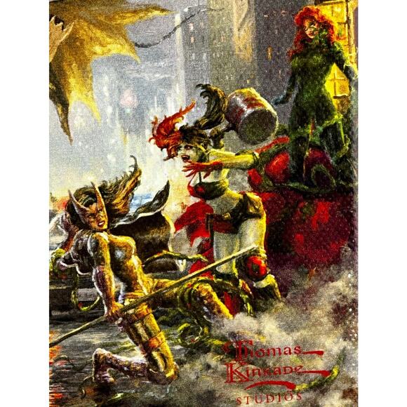 Battle Royale Women of DC Comics 10"x8" Certified Kincaid Canvas painting - Picture 8 of 11